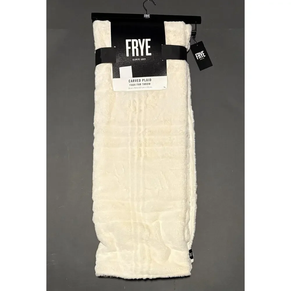 FRYE Faux Fur Throw Blanket 50 x 70